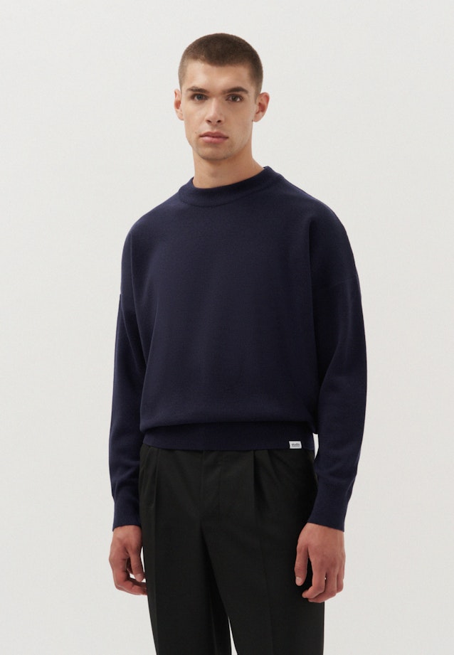 Oversized Pullover Uni in Dunkelblau |  Seidensticker Onlineshop