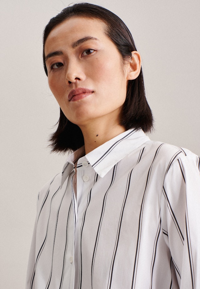 Long sleeve Poplin Shirt Blouse in White |  Seidensticker Onlineshop