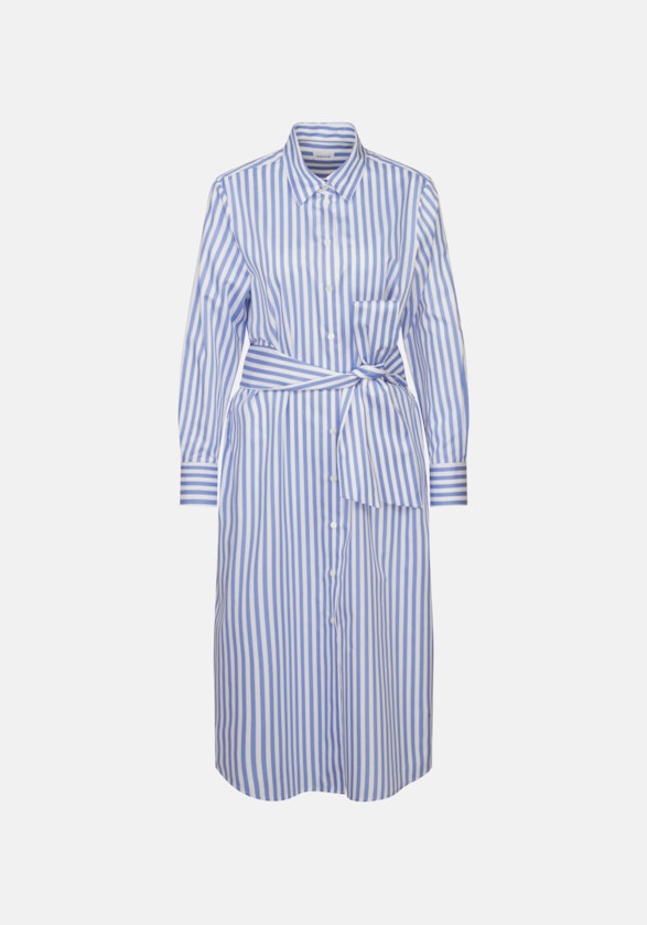 Twill Midi (knee-length) Dress in Medium Blue |  Seidensticker Onlineshop