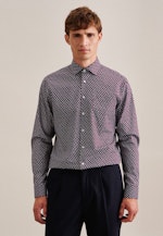 Regular Business Hemd Druck in Rot |  Seidensticker Onlineshop