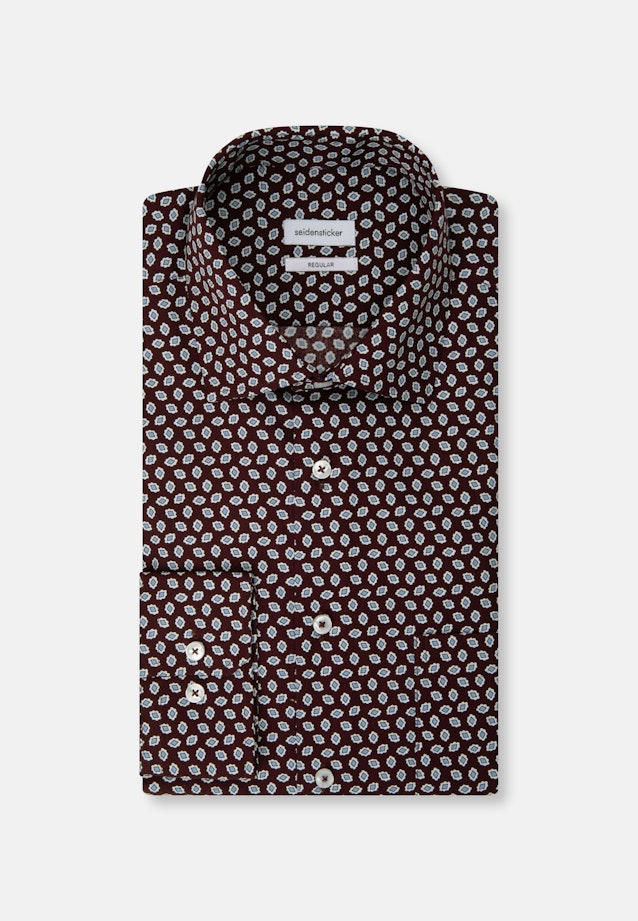 Regular Business Hemd Druck in Rot |  Seidensticker Onlineshop