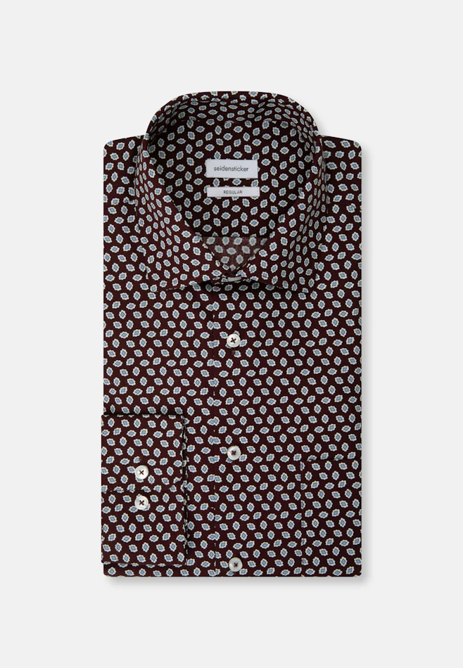 Regular Business Hemd Druck in Rot | Seidensticker Onlineshop