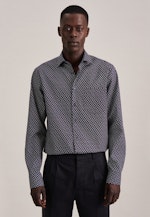 Regular Business Hemd Druck in Dunkelblau |  Seidensticker Onlineshop