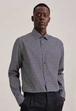 Regular Business Hemd Druck in Dunkelblau |  Seidensticker Onlineshop