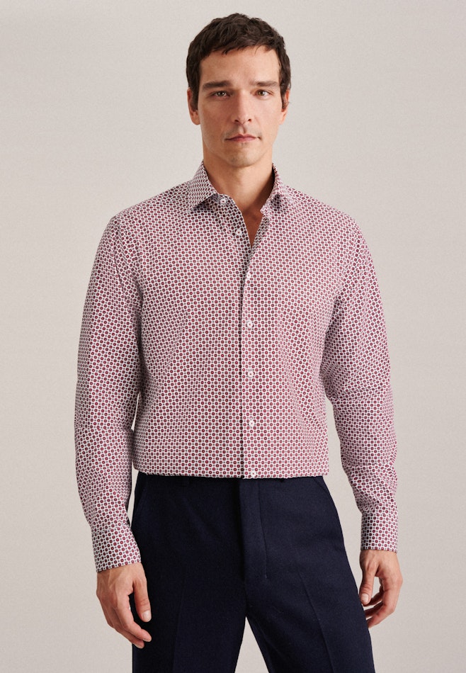 Business Shirt in Regular with Kent-Collar in Red | Seidensticker online shop