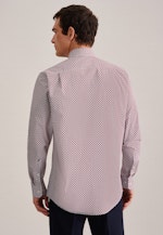 Regular Business Hemd Druck in Rot |  Seidensticker Onlineshop