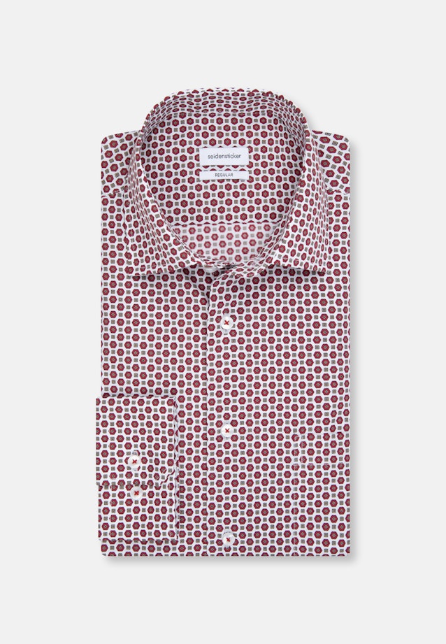 Regular Business Hemd Druck in Rot |  Seidensticker Onlineshop