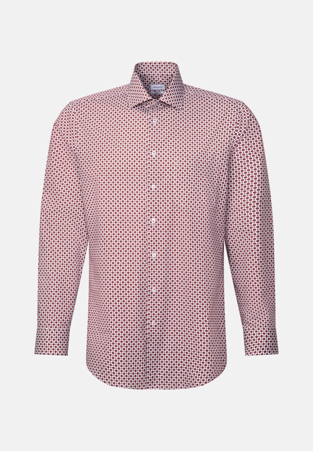 Regular Business Hemd Druck in Rot |  Seidensticker Onlineshop