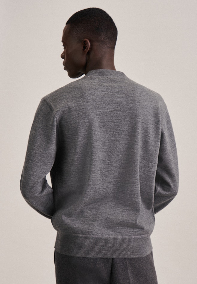 Rundhals Pullover Regular in Grau | Seidensticker Onlineshop