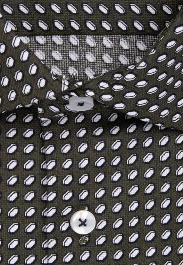 Regular Business shirt Small pattern in Green |  Seidensticker Onlineshop