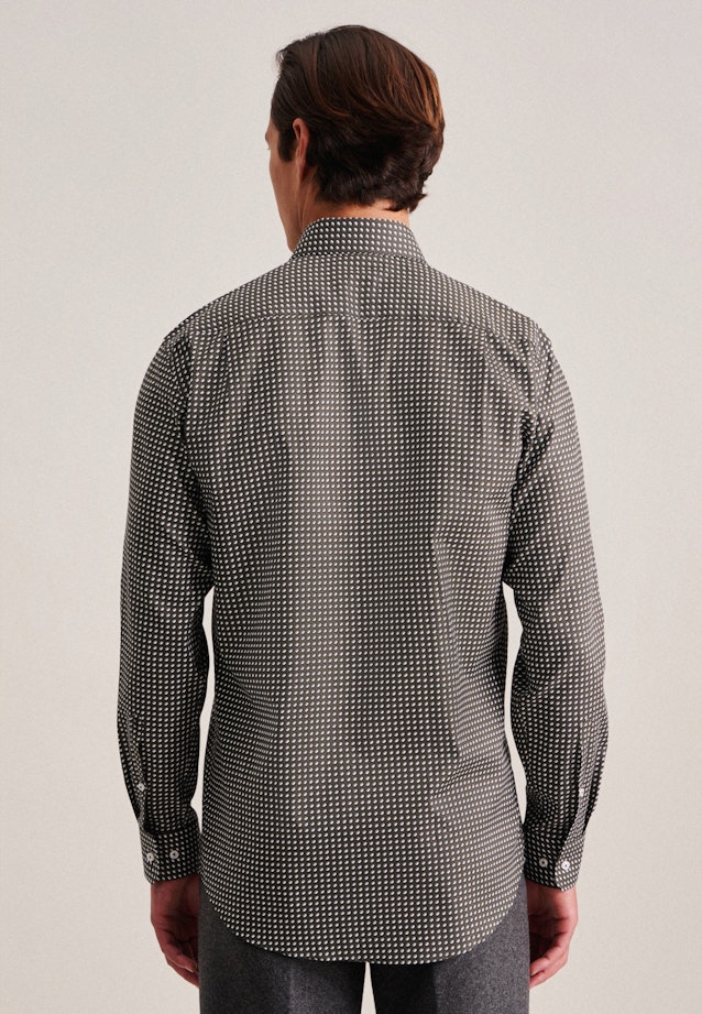 Regular Business shirt Small pattern in Green |  Seidensticker Onlineshop
