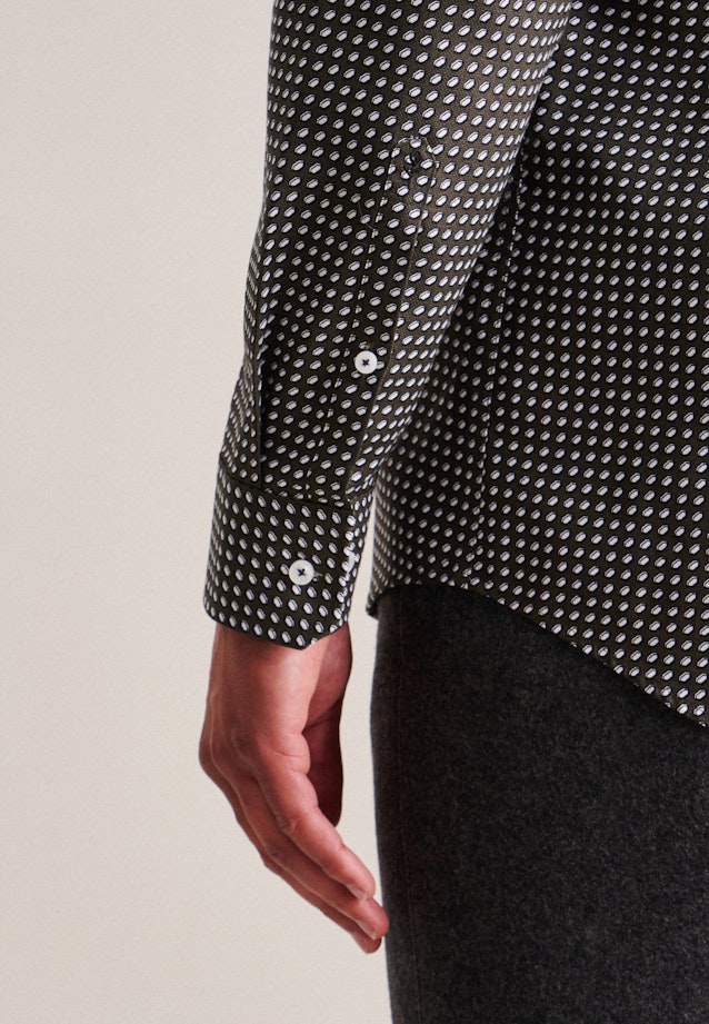 Regular Business shirt Small pattern in Green |  Seidensticker Onlineshop