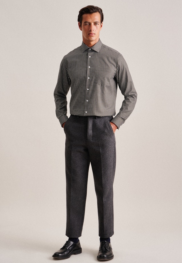 Regular Business shirt Small pattern in Green |  Seidensticker Onlineshop