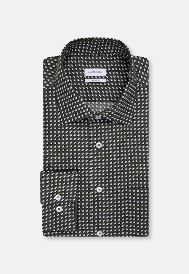 Regular Business shirt Small pattern in Green |  Seidensticker Onlineshop