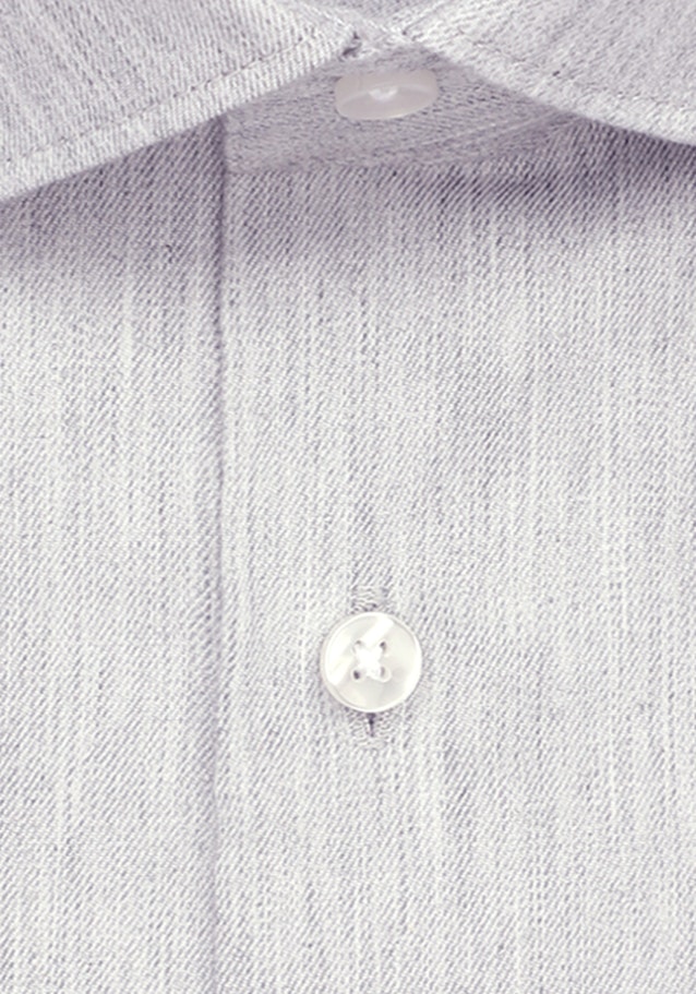 Slim Flanellhemd Uni in Grau | Seidensticker Onlineshop