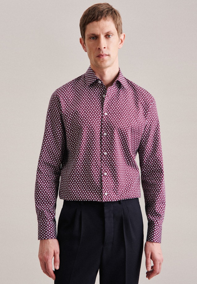 Chemise Business Slim Col Kent manches extra-longues in Rouge | Seidensticker Onlineshop