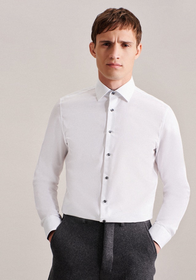 Slim Business Shirt Uni in White | Seidensticker Onlineshop
