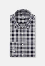 Shaped Flanellhemd Karo in Grau |  Seidensticker Onlineshop