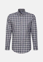 Shaped Flanellhemd Karo in Grau |  Seidensticker Onlineshop