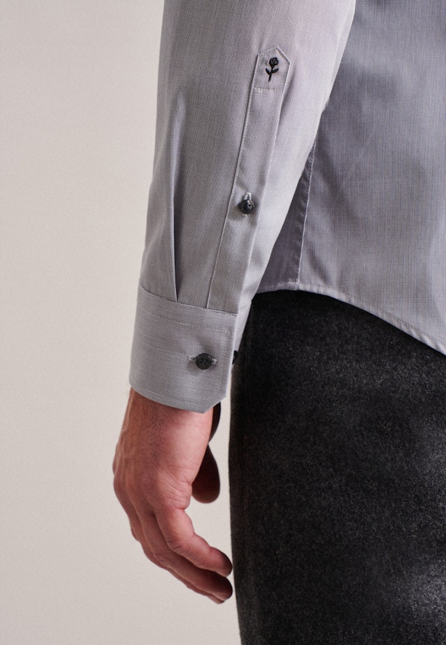 Chemise Business X-Slim Col Kent  manches extra-longues in Gris |  Seidensticker Onlineshop
