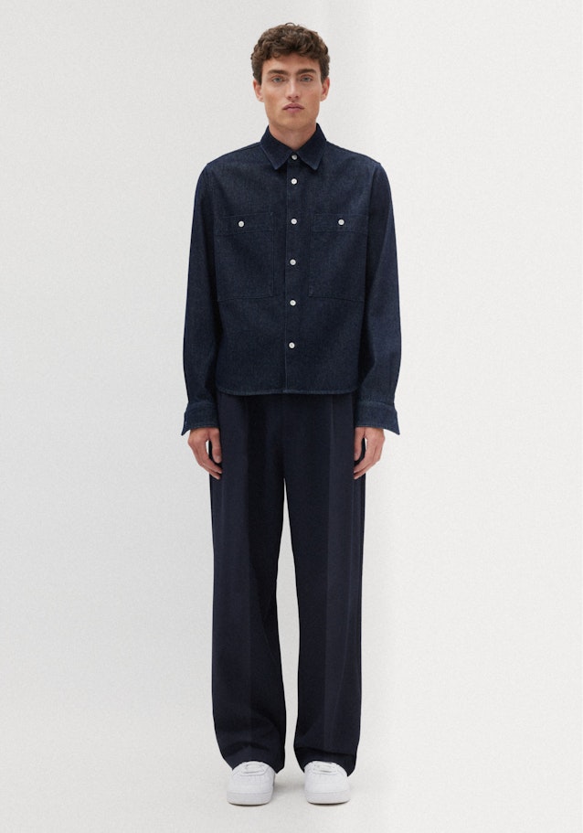 Casual Shirt in Regular with Kent-Collar in Dark Blue | Seidensticker Onlineshop