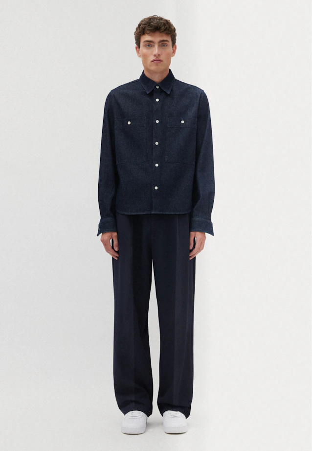 Regular Casual Hemd Uni in Dunkelblau |  Seidensticker Onlineshop