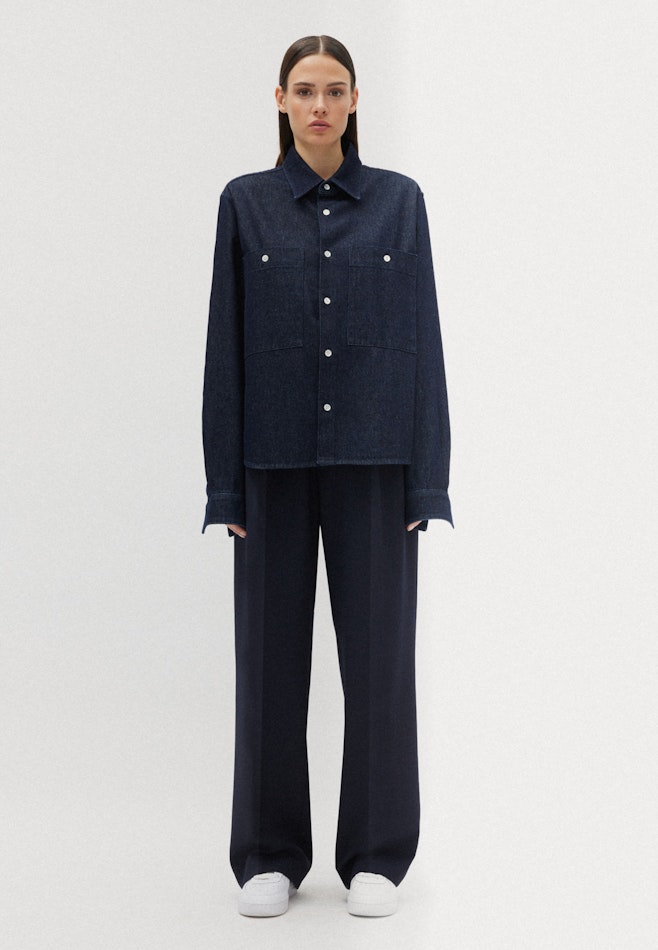 Casual Shirt in Regular with Kent-Collar in Dark Blue | Seidensticker online shop