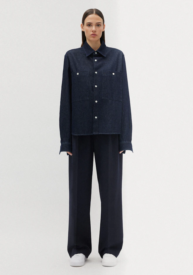 Regular Casual Hemd Uni in Dunkelblau | Seidensticker Onlineshop