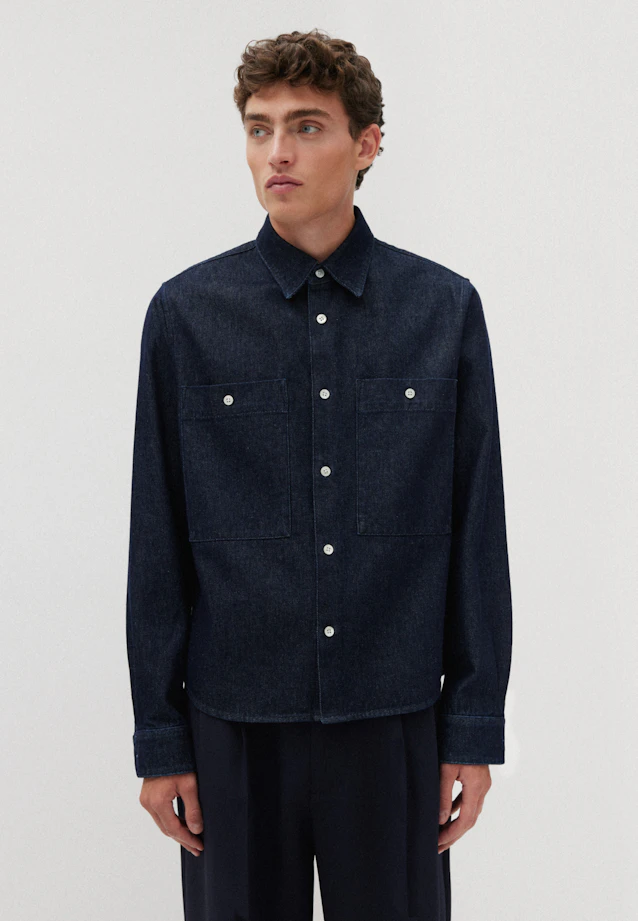 Regular Casual Hemd Uni in Dunkelblau |  Seidensticker Onlineshop