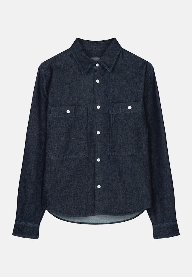 Regular Casual Hemd Uni in Dunkelblau |  Seidensticker Onlineshop