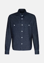 Denim Casual Hemd in Regular mit Kentkragen in Dunkelblau |  Seidensticker Onlineshop