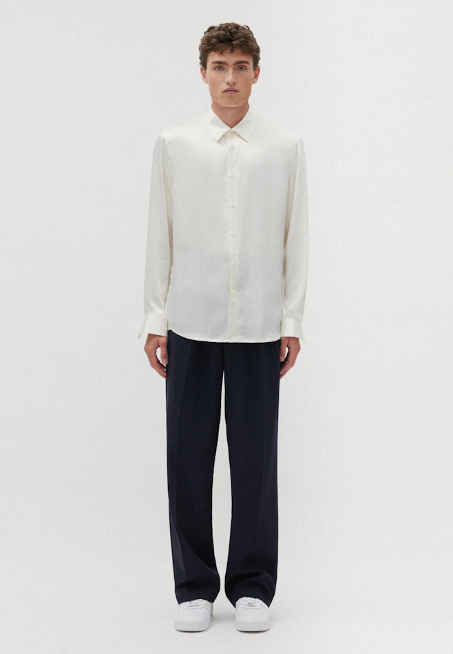 Regular Casual Hemd Uni in Ecru | Seidensticker Onlineshop