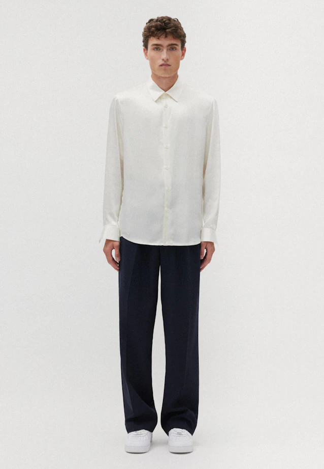 Regular Casual Hemd Uni in Ecru |  Seidensticker Onlineshop