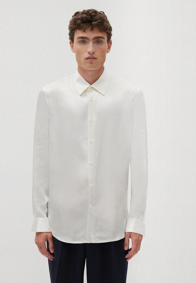 Regular Casual Hemd Uni in Ecru |  Seidensticker Onlineshop