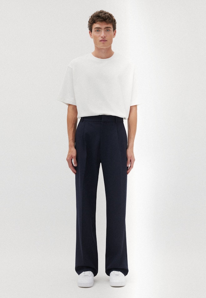 Pleated trousers Oversized in Dark Blue | Seidensticker online shop