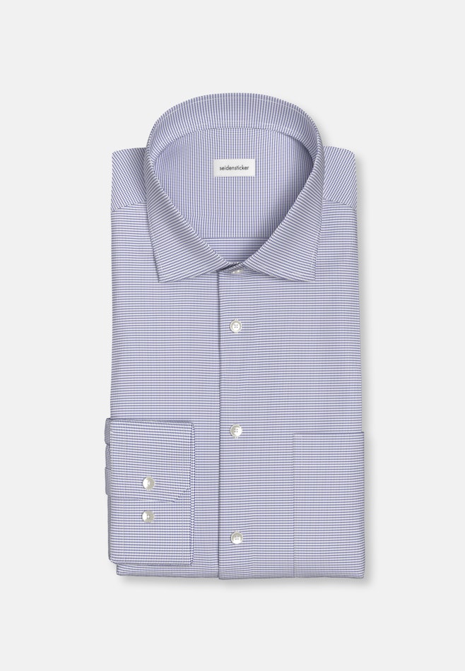 Regular Chemise d'affaires Structure dans Bleu Moyen | Boutique en ligne Seidensticker