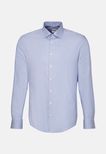 Non-iron Pepita Business shirt in Regular with Kent-Collar in Middle Blue |  Seidensticker Onlineshop