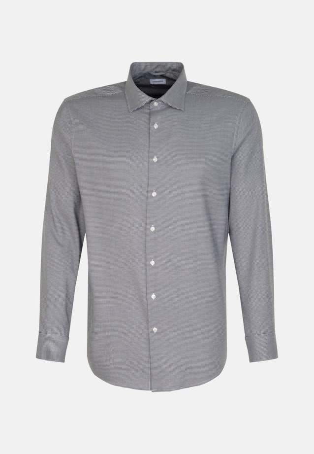 Non-iron Structure Business Shirt in Regular with Kent-Collar in Dunkelblau |  Seidensticker Onlineshop