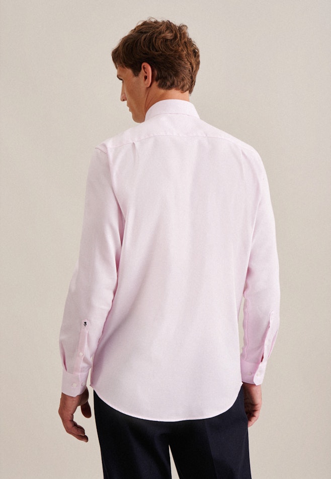 Non-iron Structure Business Shirt in Regular with Kent-Collar in Pink | Seidensticker online shop