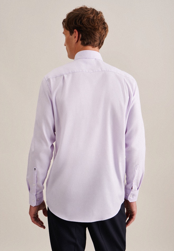 Non-iron Structure Business Shirt in Regular with Kent-Collar in Purple | Seidensticker online shop