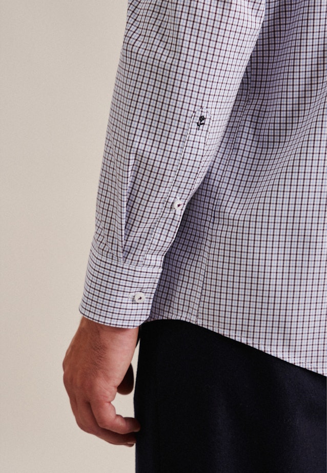 Regular Chemise d'affaires carreaux in Rouge |  Seidensticker Onlineshop