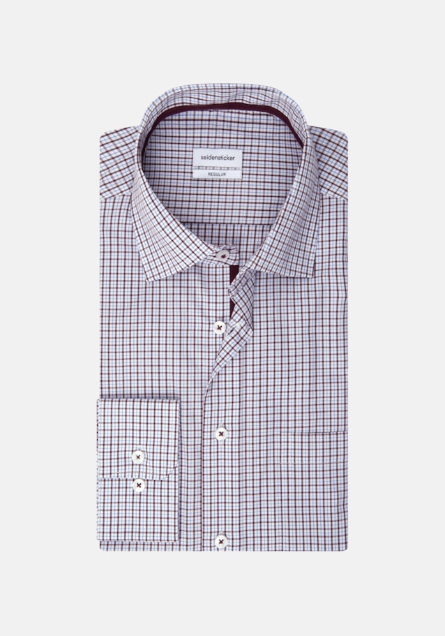 Regular Business Shirt Check in Red |  Seidensticker Onlineshop
