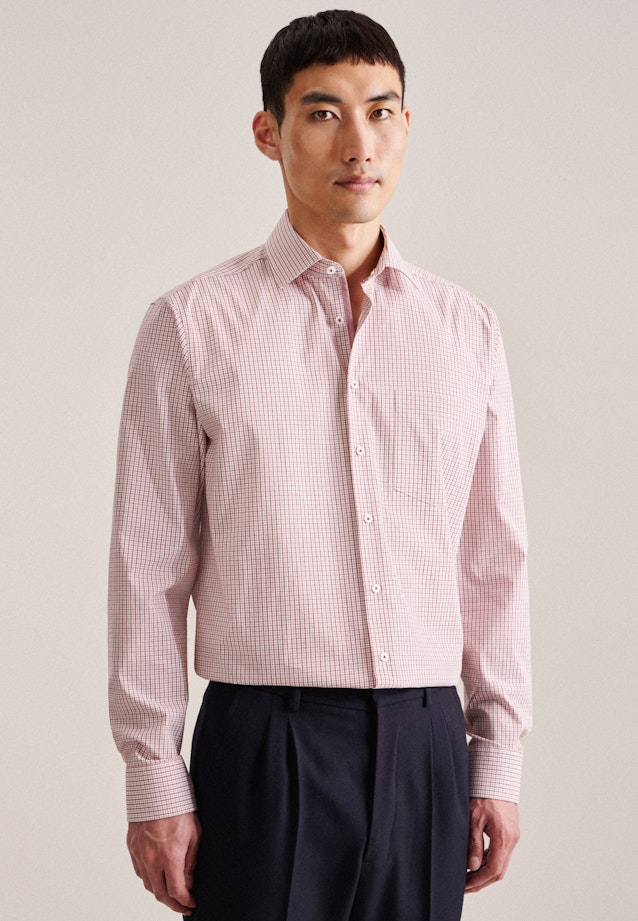 Regular Chemise d'affaires carreaux in Rouge |  Seidensticker Onlineshop