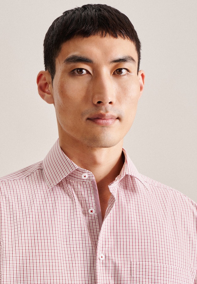 Regular Chemise d'affaires carreaux in Rouge |  Seidensticker Onlineshop