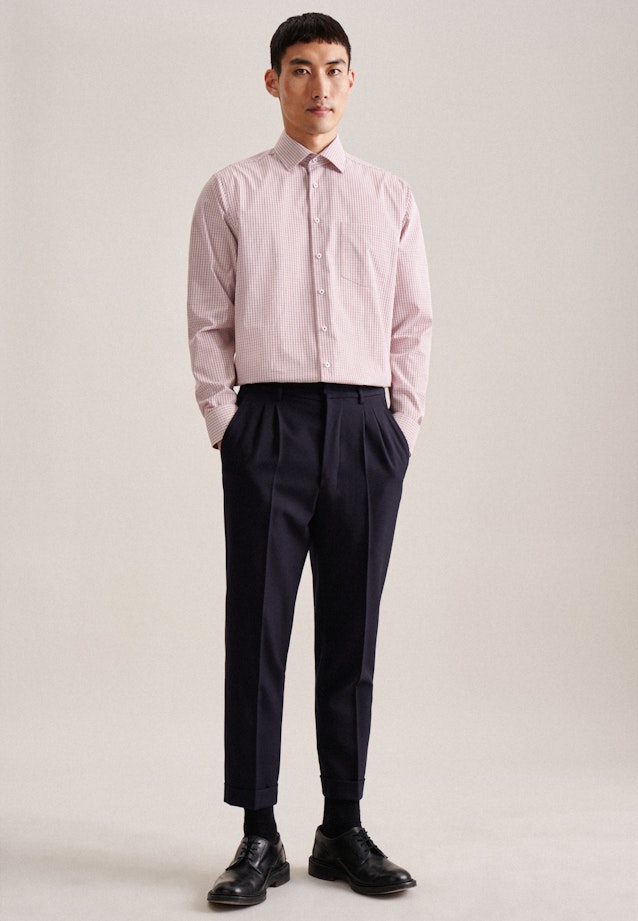 Regular Chemise d'affaires carreaux in Rouge |  Seidensticker Onlineshop