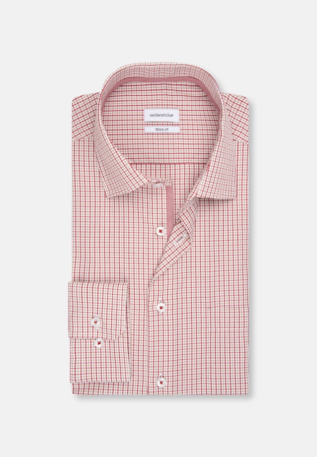 Regular Chemise d'affaires carreaux in Rouge |  Seidensticker Onlineshop