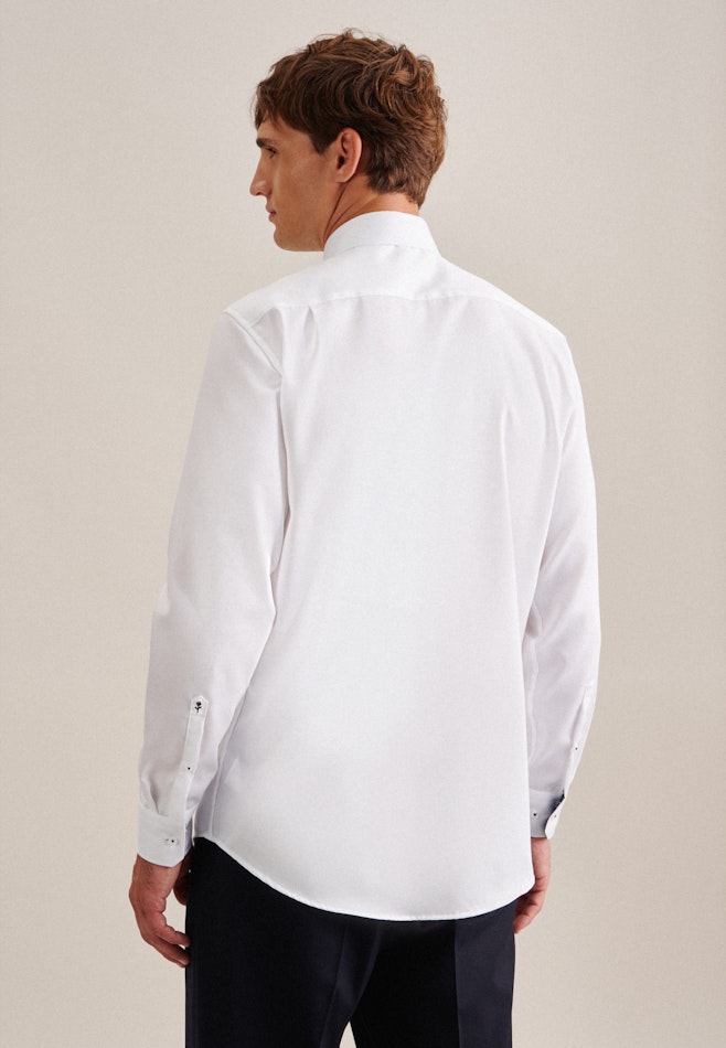 Non-iron Twill Business Shirt in Regular with Kent-Collar in White | Seidensticker online shop