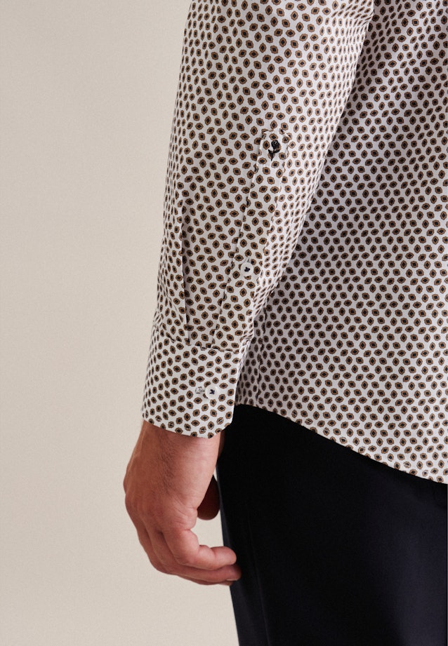 Regular Business shirt Small pattern in Brown |  Seidensticker Onlineshop