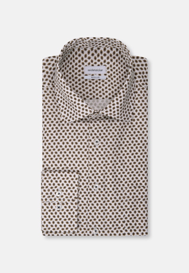Regular Business shirt Small pattern in Brown |  Seidensticker Onlineshop