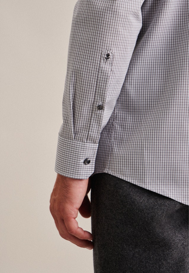 Regular Business shirt Check in Grey |  Seidensticker Onlineshop